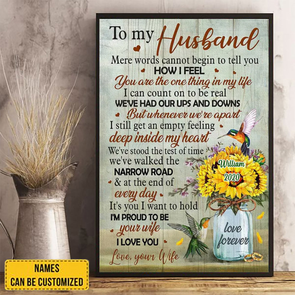 Gift For Husband, Husband And Wife, Mere Words Cannot Begin To Tell You, How I Feel