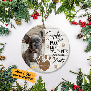 Pesonalized Pet Dog Cat Memorial Ornament  (Porcelain)