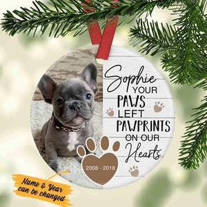 Pesonalized Pet Dog Cat Memorial Ornament  (Porcelain)