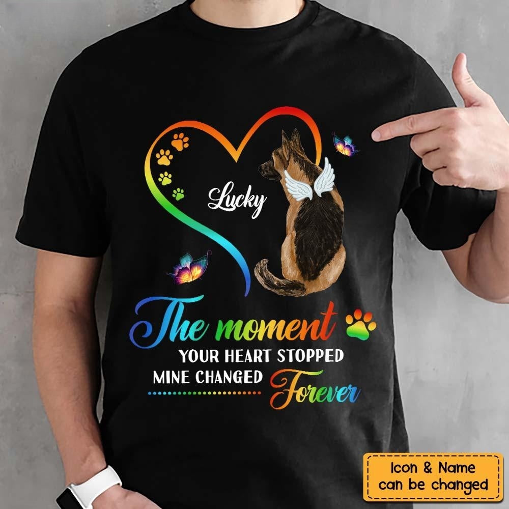 Gift For Loss Pet Memorial My Heart Changed Forever Shirt