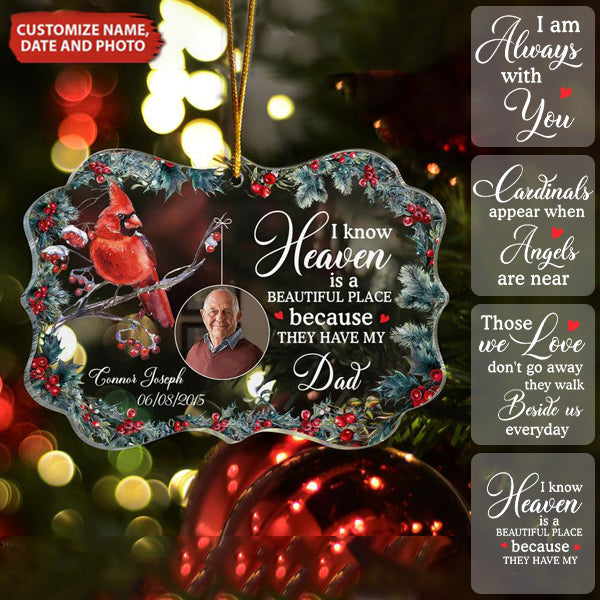 Heaven Is A Beautiful Place - Personalized Acrylic Ornament